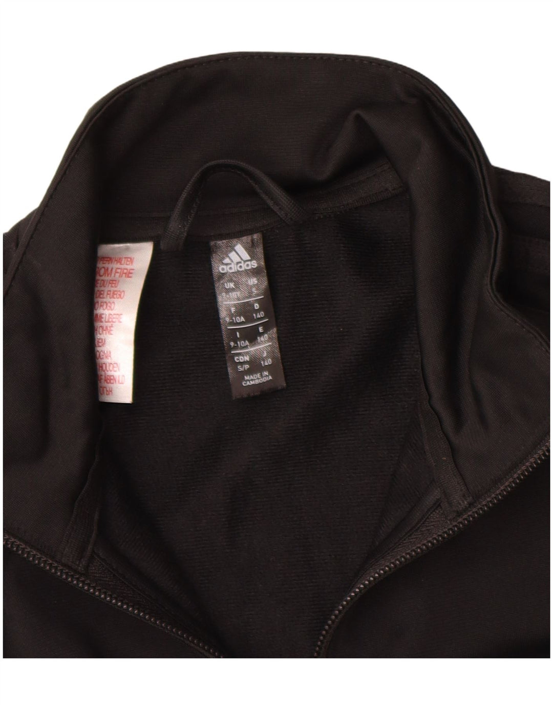 Adidas Chicos Climalite Chándal Top Chaqueta 9-10 Años Negro Poliéster