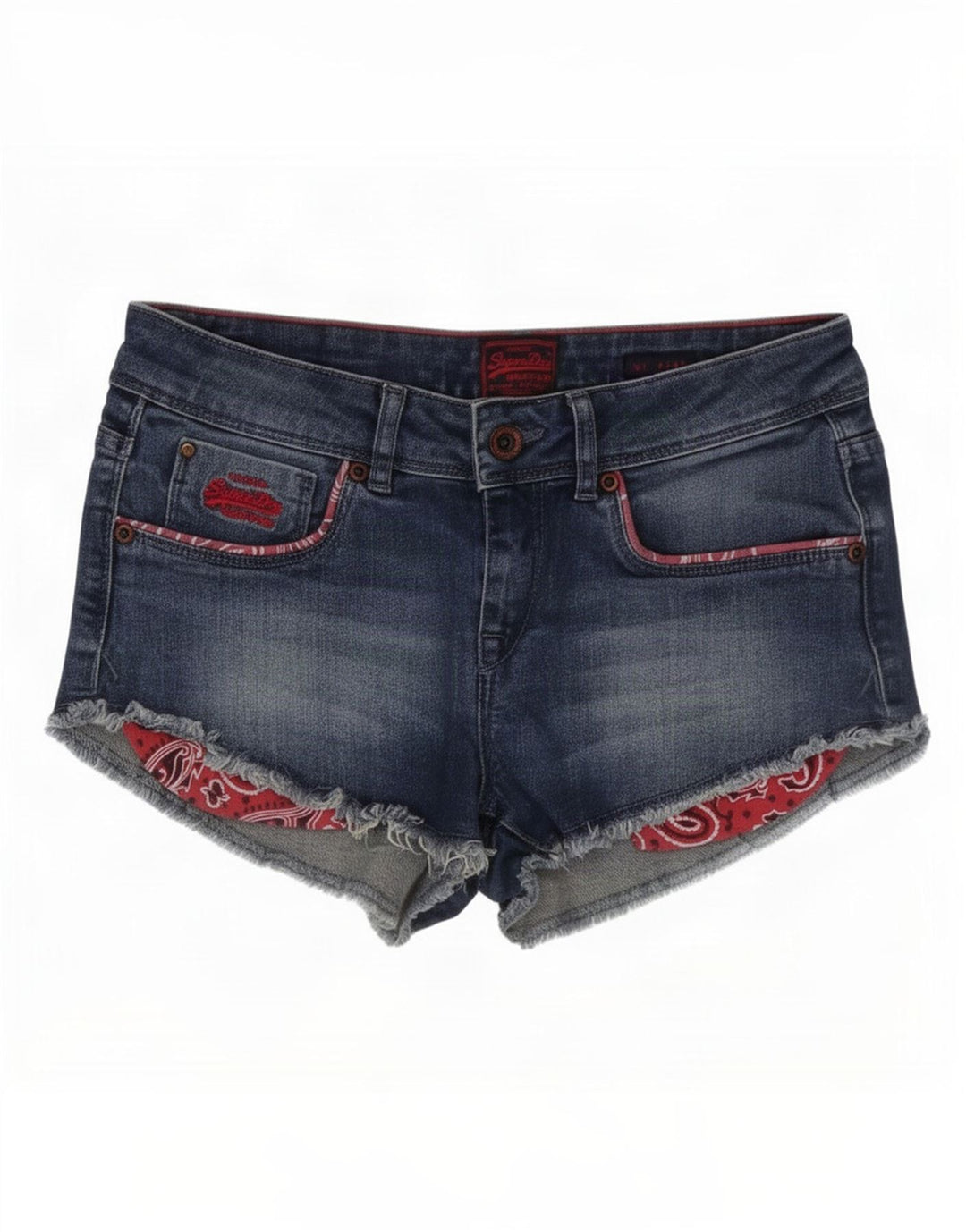 Superdry Mujer Denim Hot Pants Medium W28 Azul