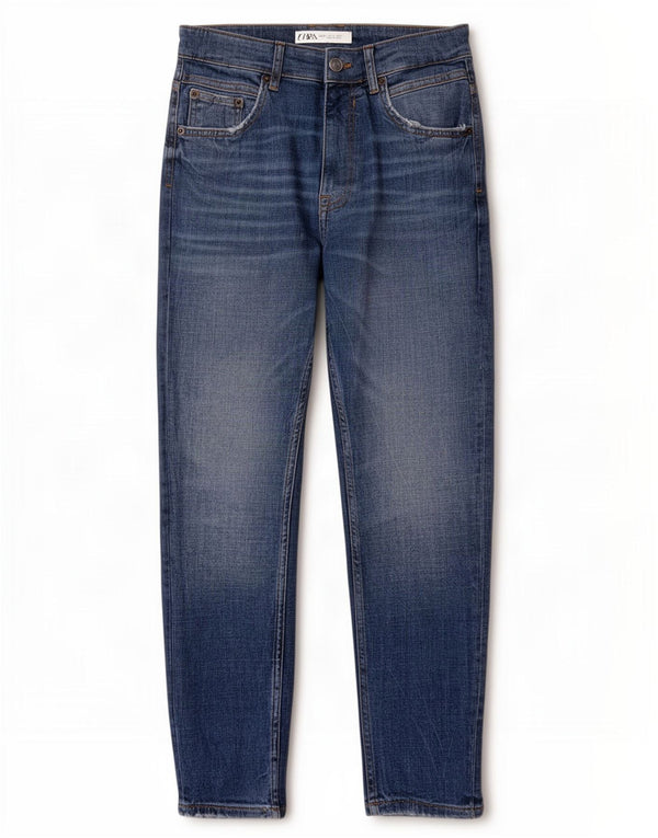 Zara Mens Slim Jeans EU 42 Large W32 L27 Algodón Azul