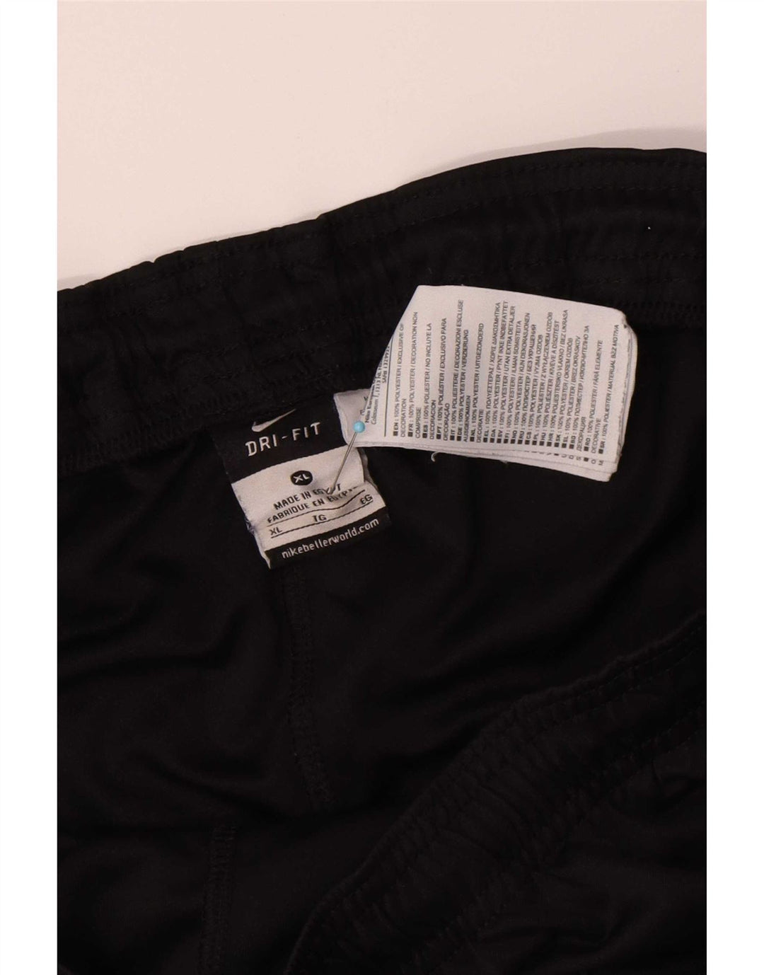 Pantalones cortos deportivos Nike Dri Fit para mujer XL Poliéster negro