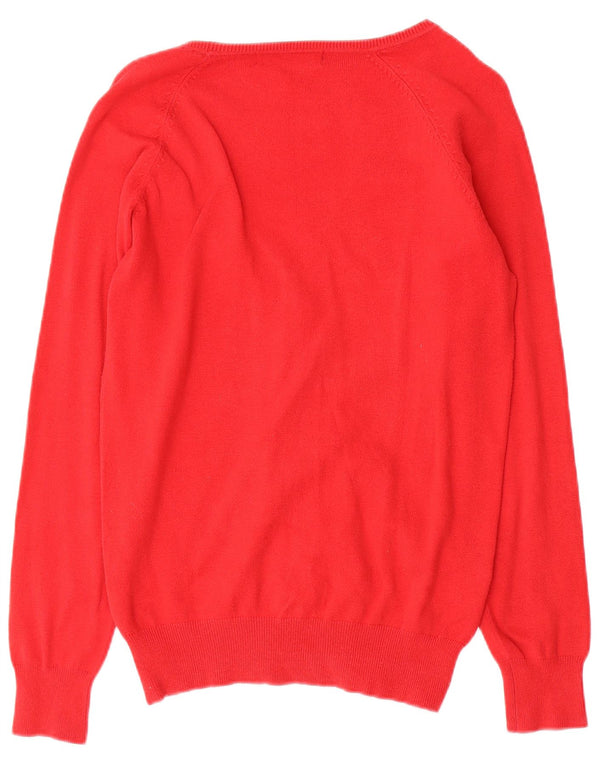 Zara Mujer Cárdigan Suéter UK 40 XL Algodón Rojo
