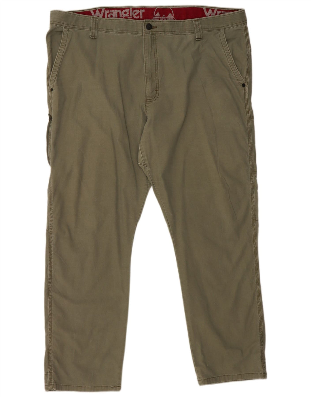 WRANGLER Pantalones cargo rectos para hombre W44 L30 Algodón caqui
