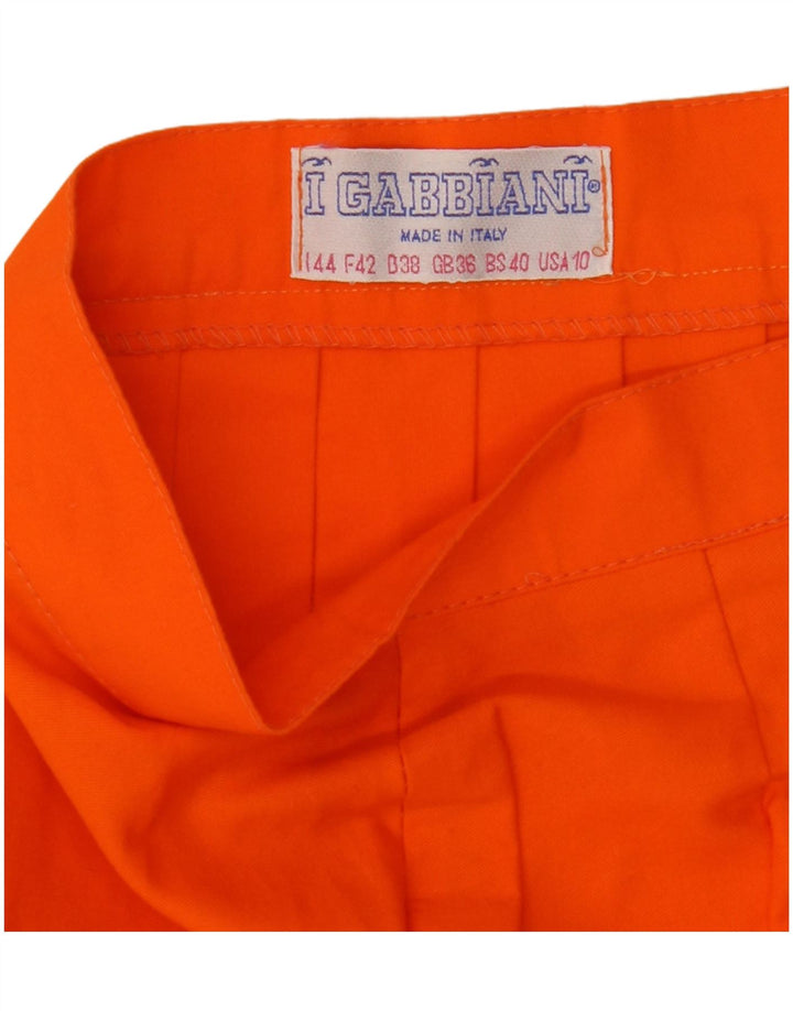 I GABBIANI Falda plisada para mujer IT 44 Medium W28 Naranja