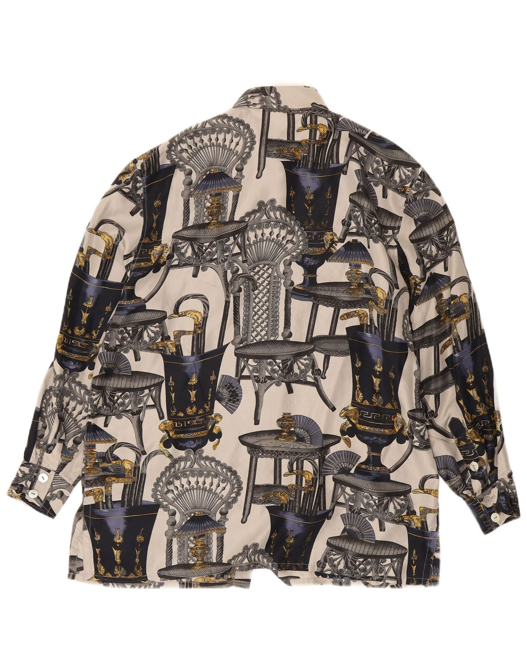 Nadine H Blusa tipo camisa con estampado abstracto para mujer, talla 40, talla grande, multicolor