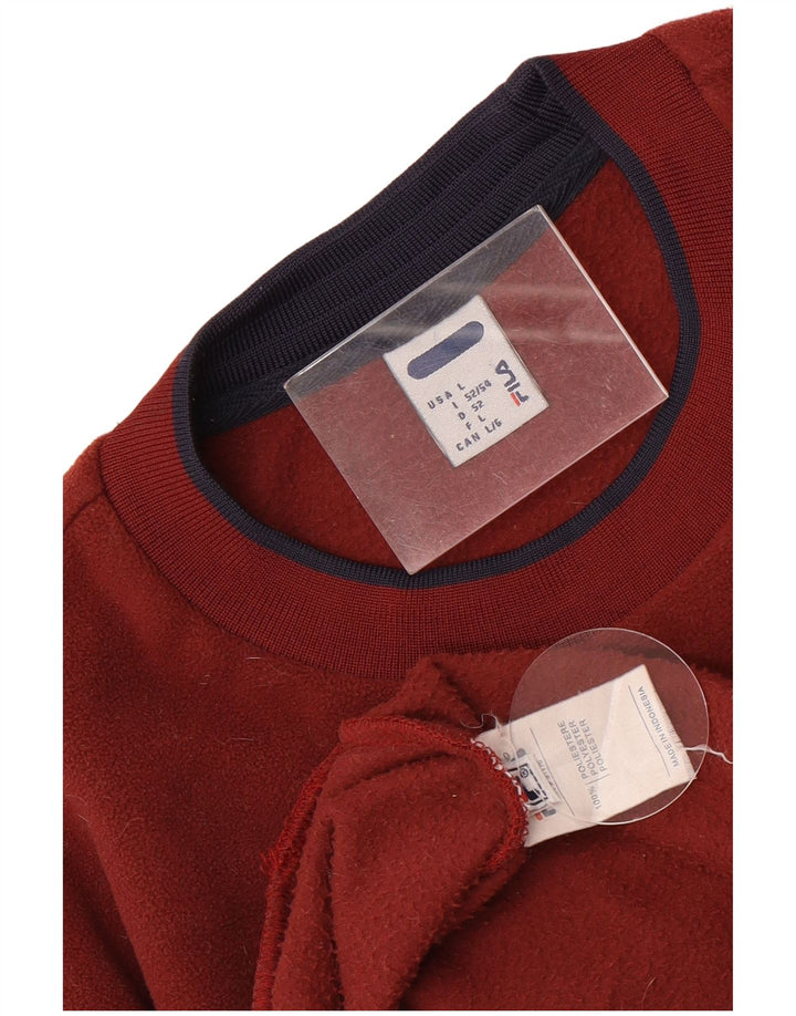 Fila Hombre Graphic Fleece Jumper Grande Granate Poliéster