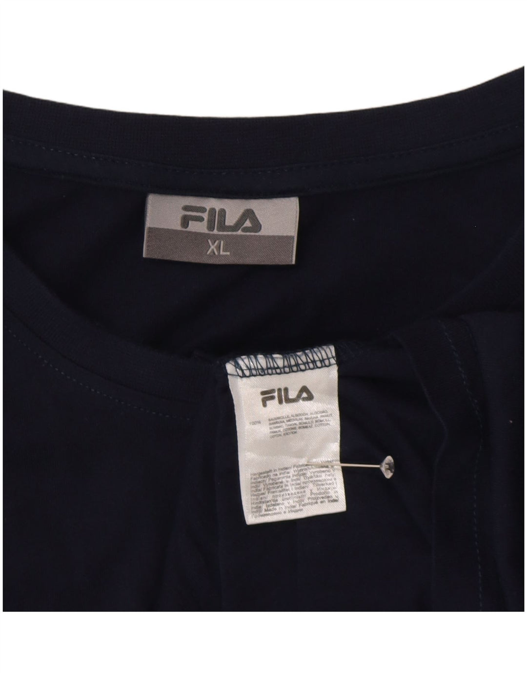 Fila Camiseta Hombre Top XL Azul Marino Algodón