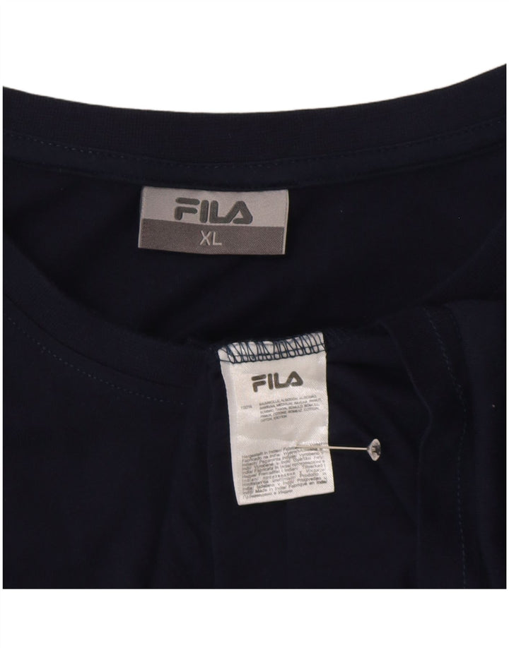 Fila Camiseta Hombre Top XL Azul Marino Algodón