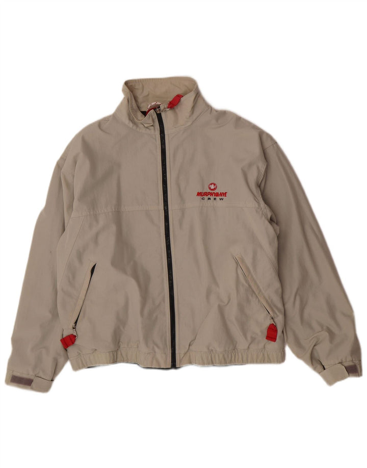 Murphy & Nye Chaqueta cortavientos para hombre UK 40 Large Beige Poliamida