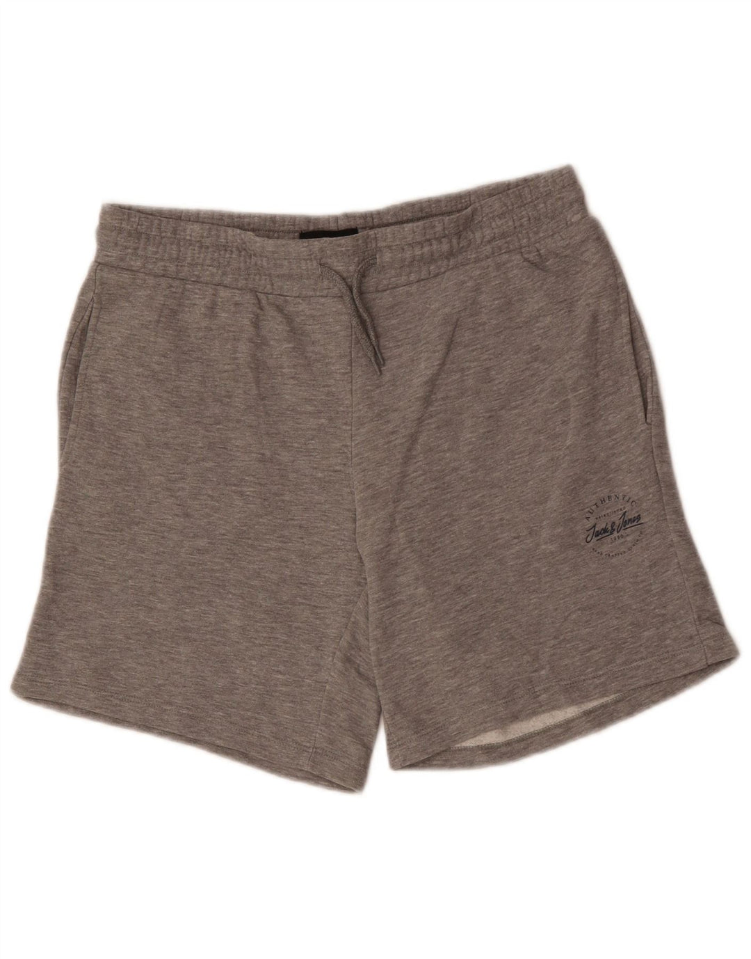 JACK & JONES Shorts deportivos para hombre Algodón gris medio