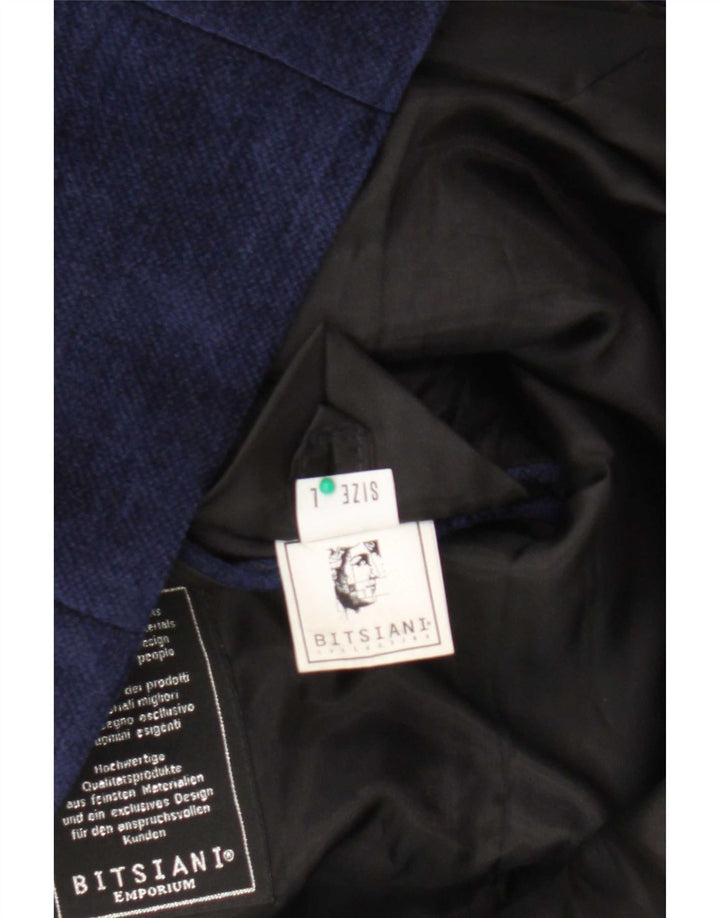 Vintage hombres 4 botones Blazer chaqueta Reino Unido 40 grande azul marino