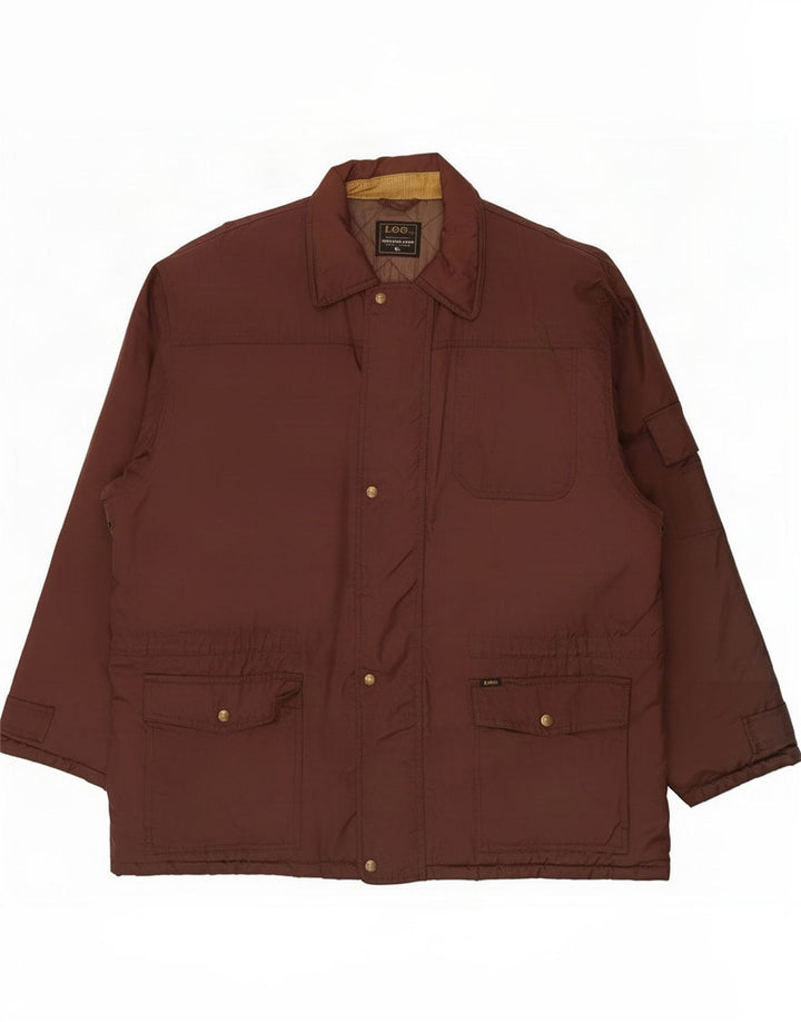 Lee Chaqueta acolchada para hombre UK 42 XL Nylon marrón