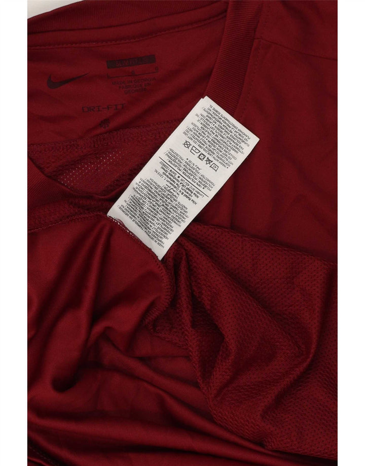 Nike Mens Dri Fit Slim Camiseta Top Grande Poliéster Borgoña