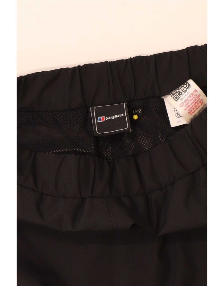 Berghaus Pantalón impermeable para niño 11-12 años Negro Poliéster
