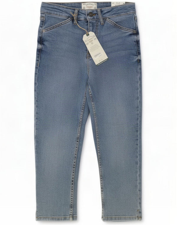 Fat Face Womens Sway Capri Jeans UK 8 Small W26 L20 Algodón azul