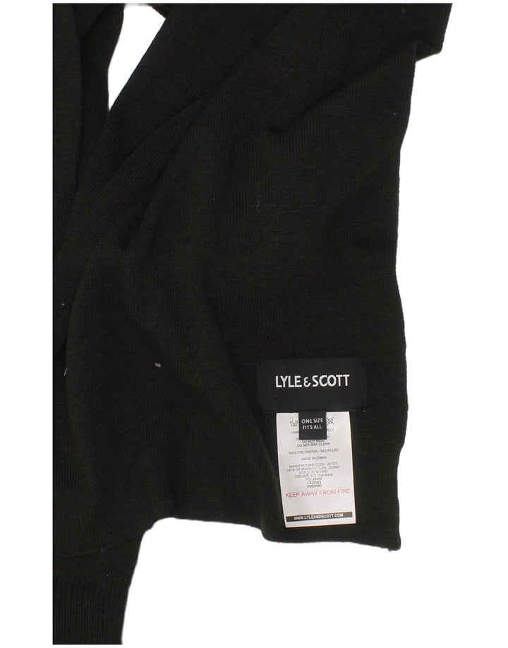 Lyle & Scott Bufanda rectangular para hombre Talla única Poliéster negro