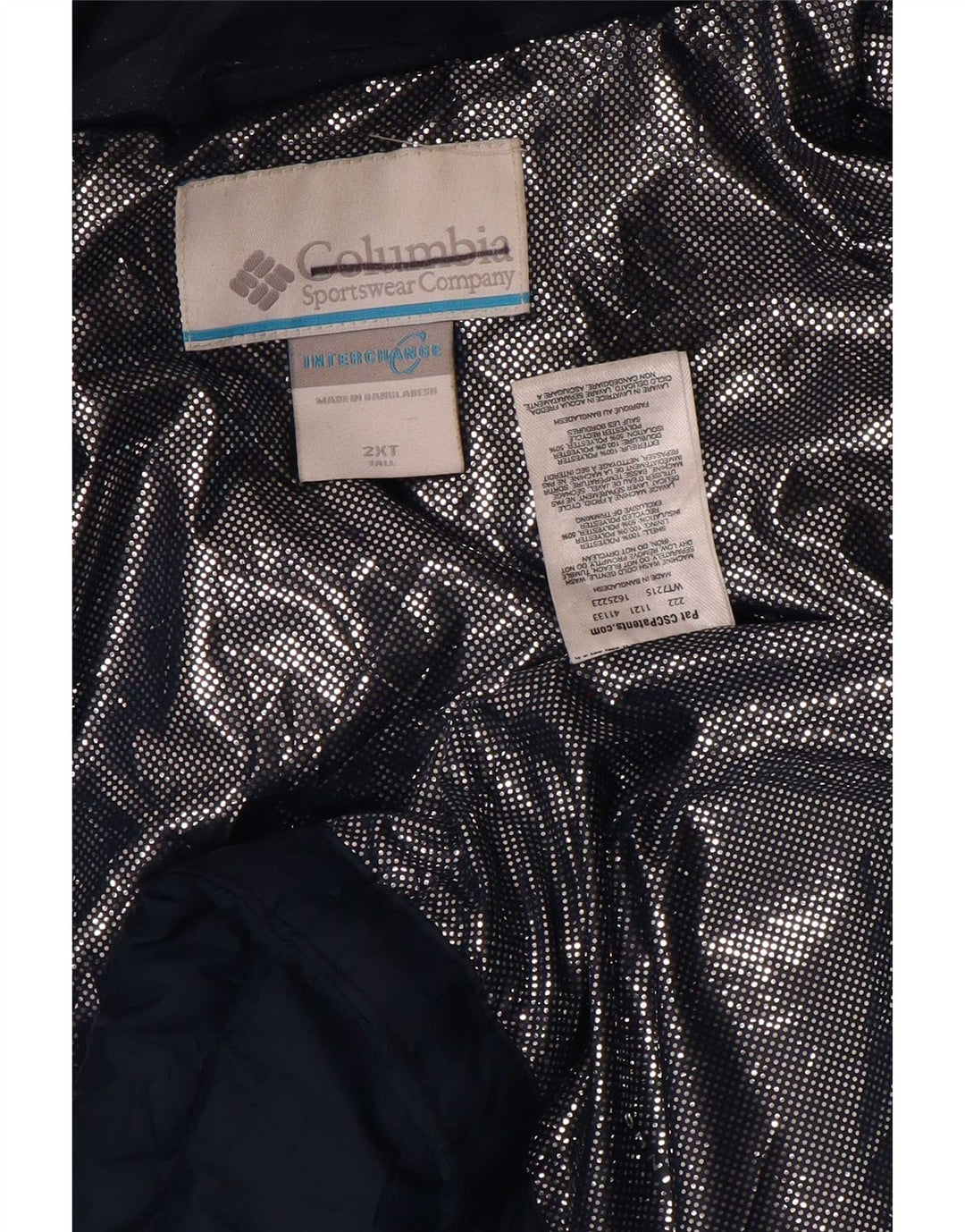 Columbia Chaqueta acolchada alta para hombre UK 44 2XL Poliéster azul marino