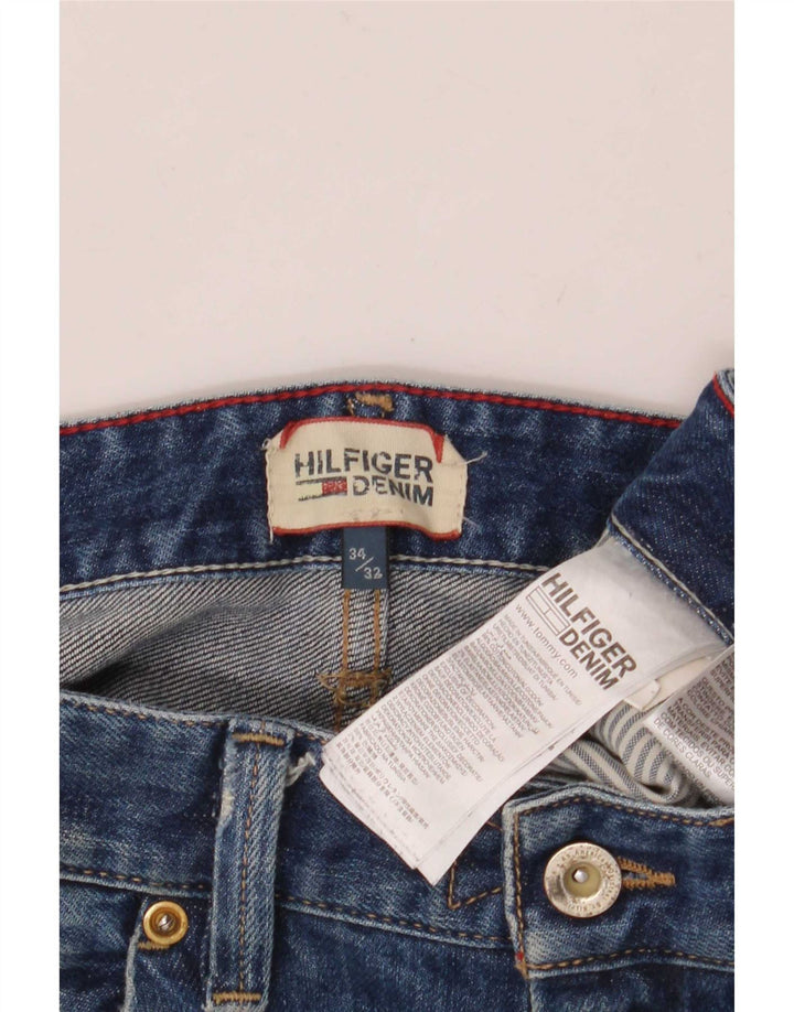 Tommy Hilfiger Vaqueros ajustados desgastados para hombre W34 L32 Algodón azul