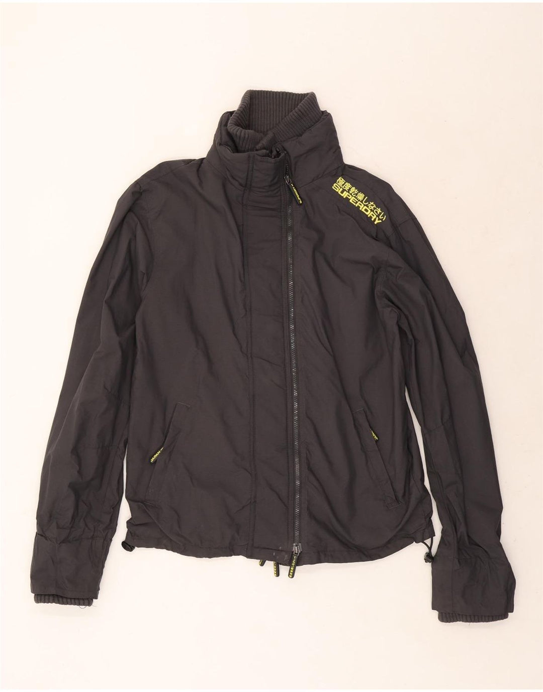 Superdry Chaqueta impermeable gráfica para hombre UK 42 XL Nylon gris