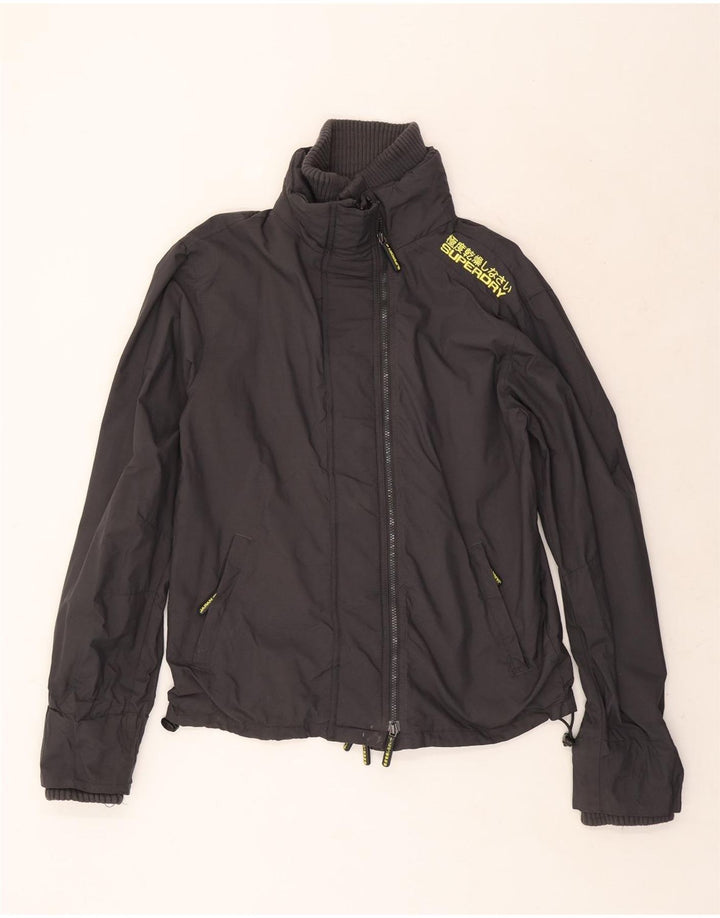 Superdry Chaqueta impermeable gráfica para hombre UK 42 XL Nylon gris