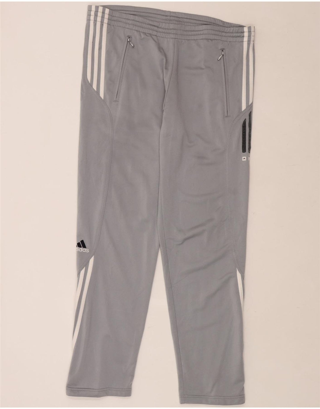 Pantalones de chándal ADIDAS para hombre poliéster gris grande