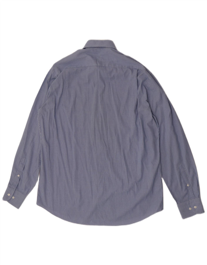 Hugo Boss Camisa para hombre Talla 41 16 Algodón a cuadros azul grande