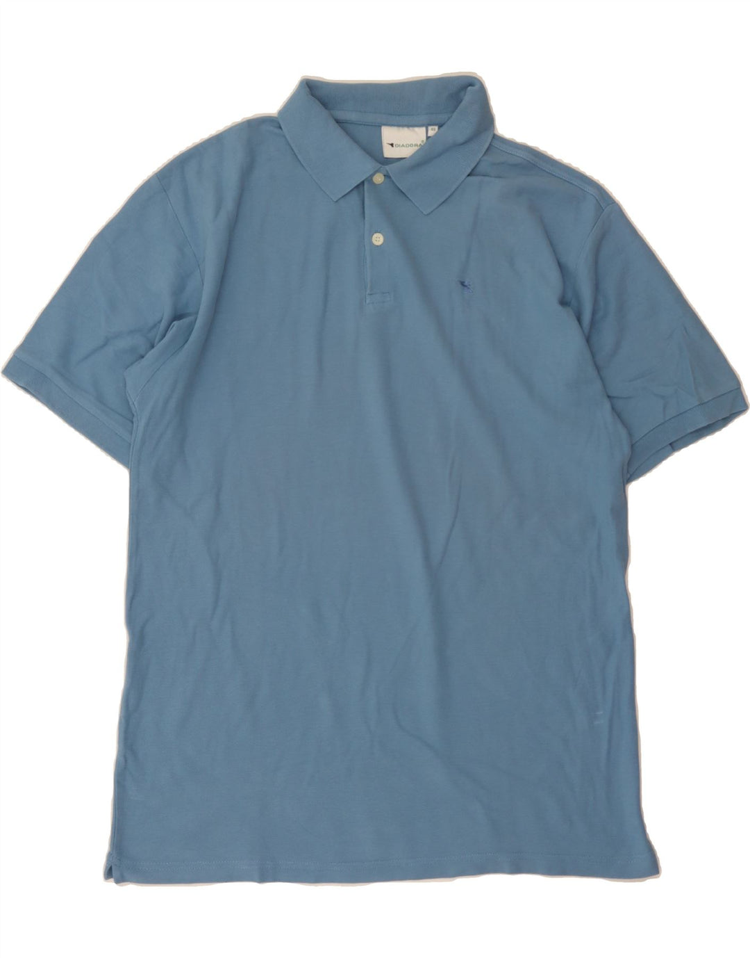 DIADORA Mens Polo Shirt IT 48 Medium Blue Cotton Vintage Diadora and Second-Hand Diadora from Messina Hembry 