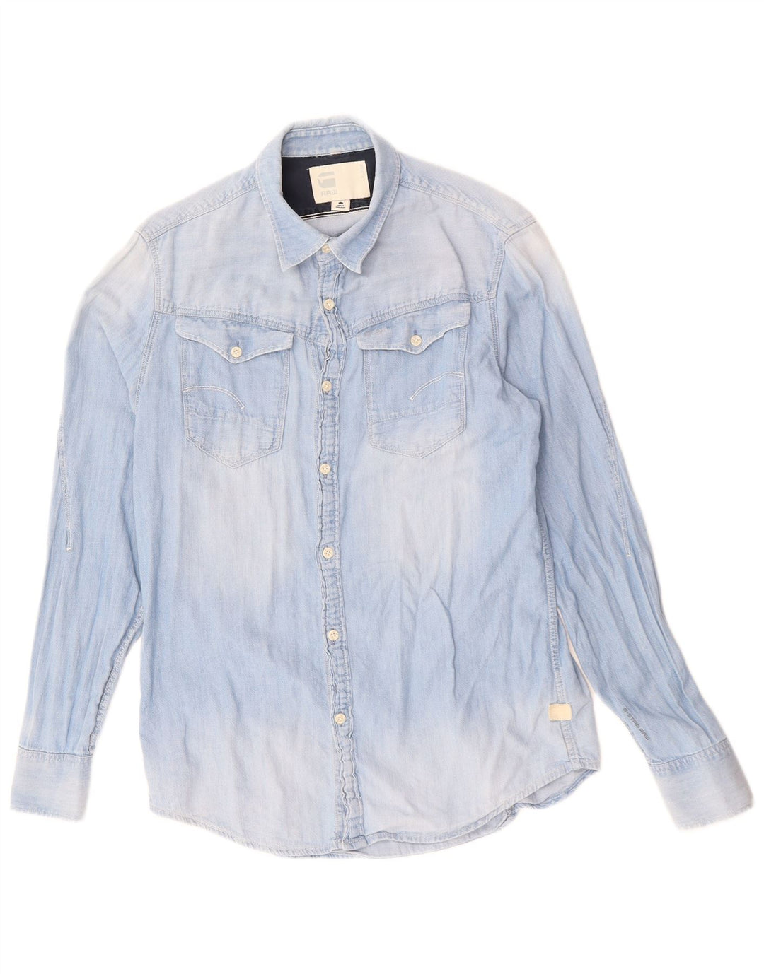 G-STAR Hombre Camisa Vaquera Algodón Azul Medio