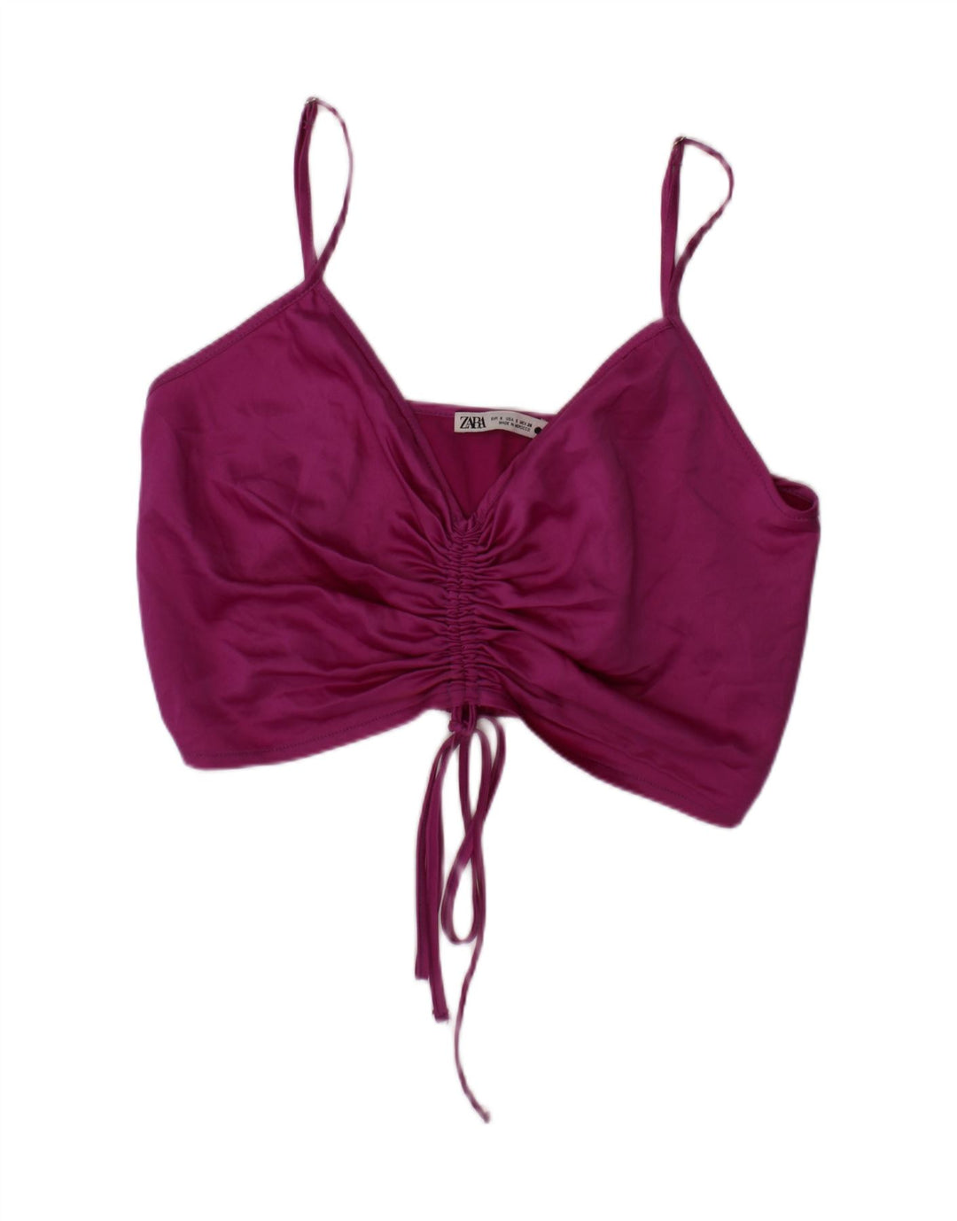 Zara Mujer Crop Top Small Morado Poliéster
