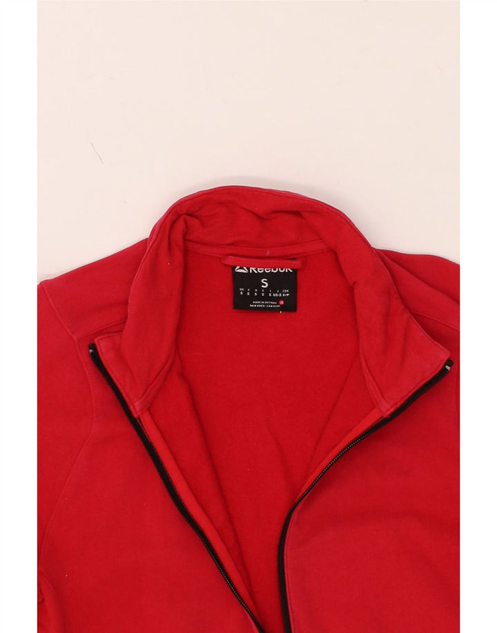 REEBOK Mens Graphic Tracksuit Top Jacket Small Red Cotton Vintage Reebok and Second-Hand Reebok from Messina Hembry 
