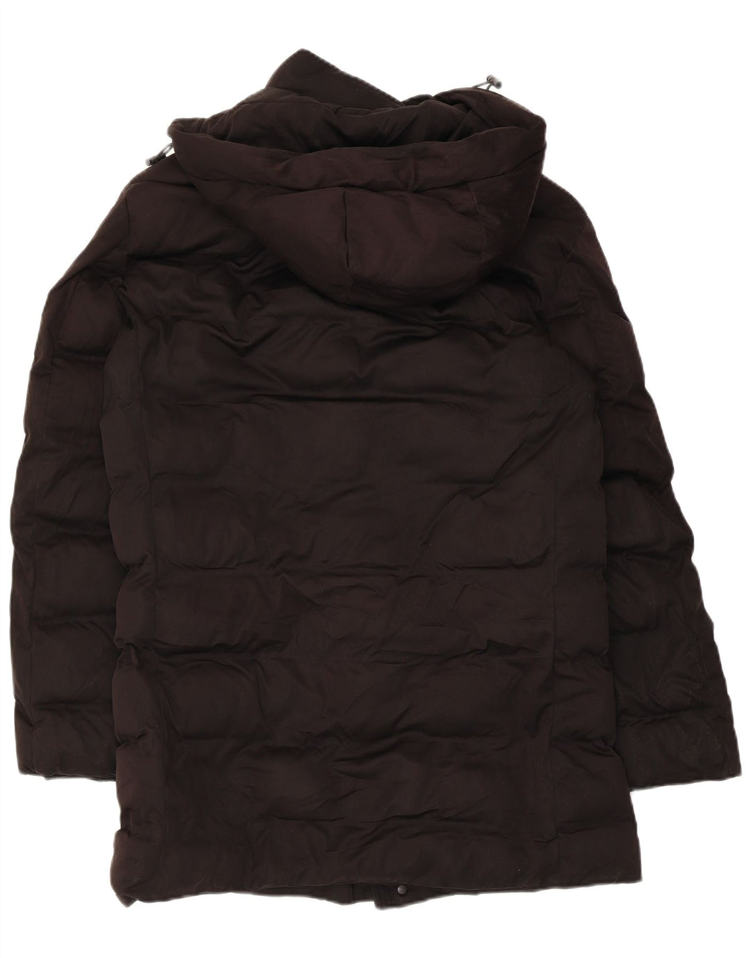Zara Mens Chaqueta Acolchada Con Capucha UK 36 Small Poliéster Negro