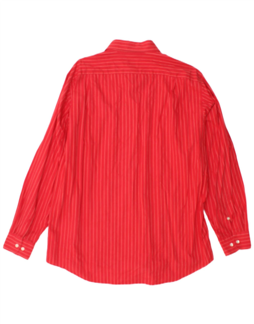 Camisa Lacoste Hombre Talla 43 Algodón Rayas Rojas Grande