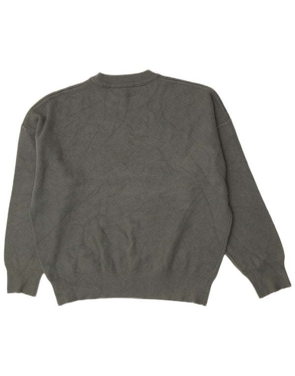 Zara Hombre Jersey Cuello Redondo Jersey Large Viscosa Verde