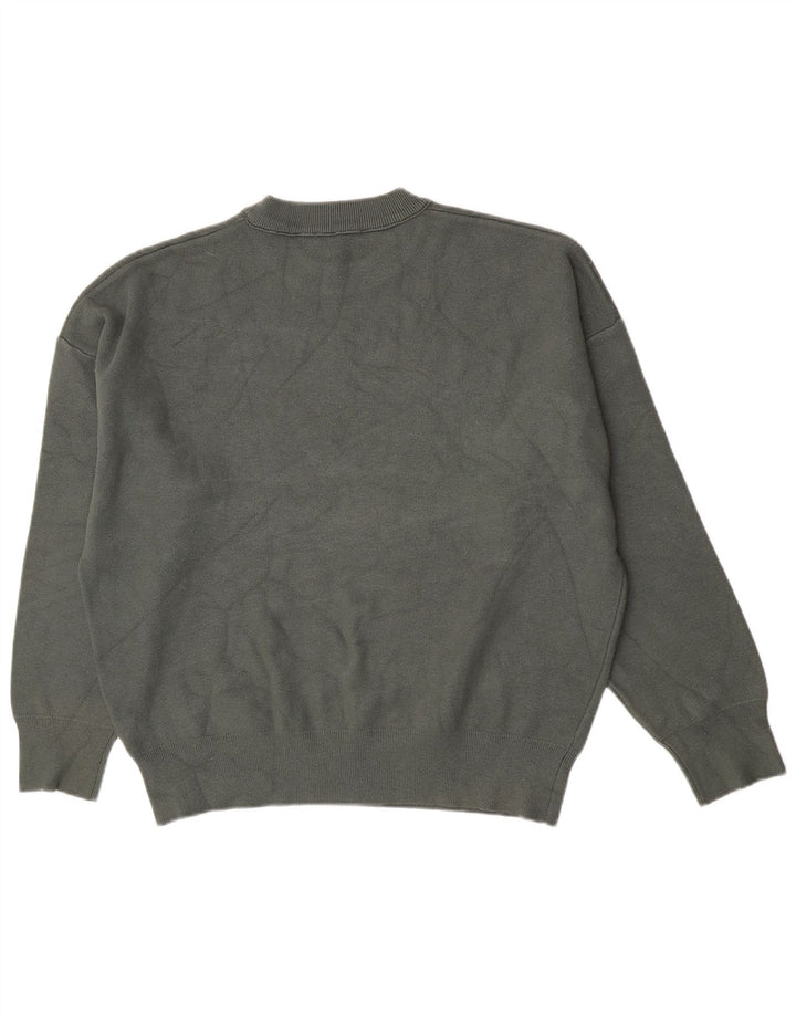 Zara Hombre Jersey Cuello Redondo Jersey Large Viscosa Verde