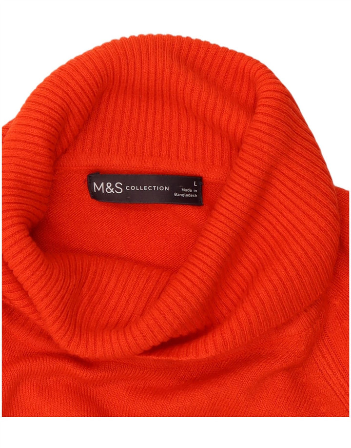 Marks & Spencer Suéter con Cuello Redondo para Mujer UK 46 Grande Rojo