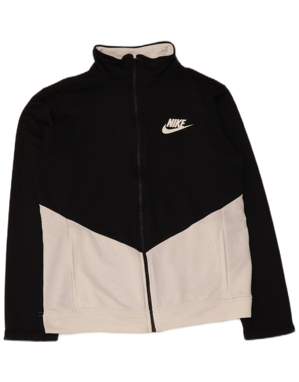 Nike Chaqueta de chándal para niños 13-14 años XL Negro Colorblock Poliéster
