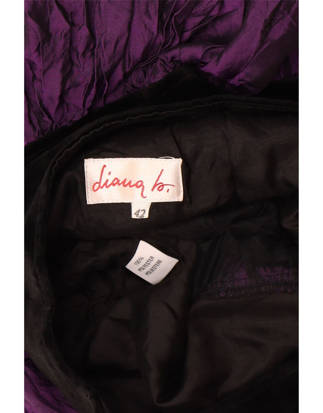Falda escalonada vintage para mujer IT 42 Mediana W28 Púrpura Colorblock Poliéster