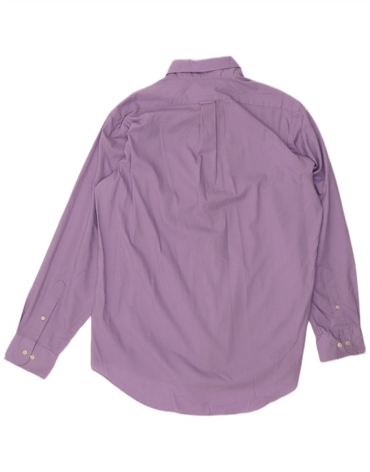 IZOD Camisa para hombre Talla 16 Algodón morado grande