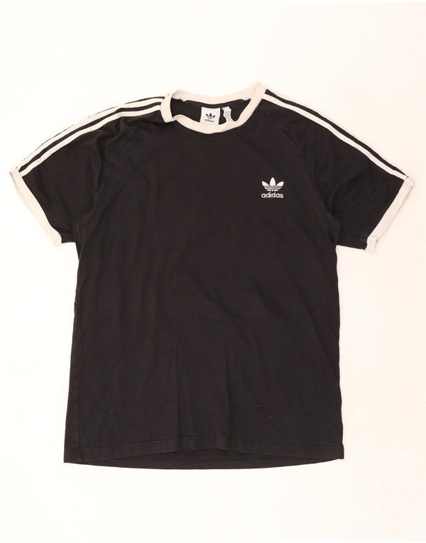 Adidas Hombre Camiseta Top XL Negro Colorblock Algodón