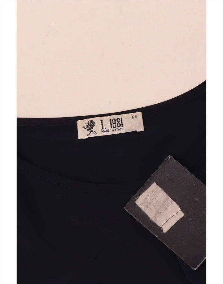 Marly's 1981 Blusa para Mujer Top IT 46 Grande Azul Marino Poliéster