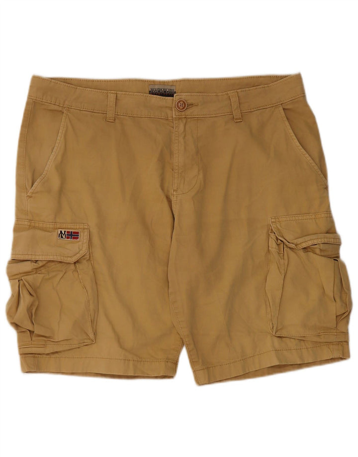 Napapijri Shorts Cargo Hombre W34 Grande Algodón Beige