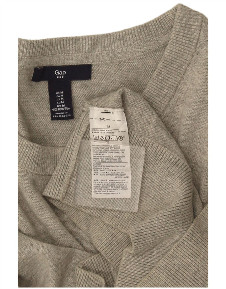 Jersey Con Cuello Barco De Hombre Gap De Algodón Moteado Gris Medio