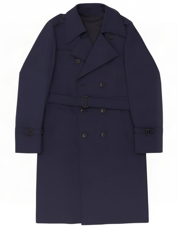 Gabardina vintage para hombre IT 52 XL Azul marino
