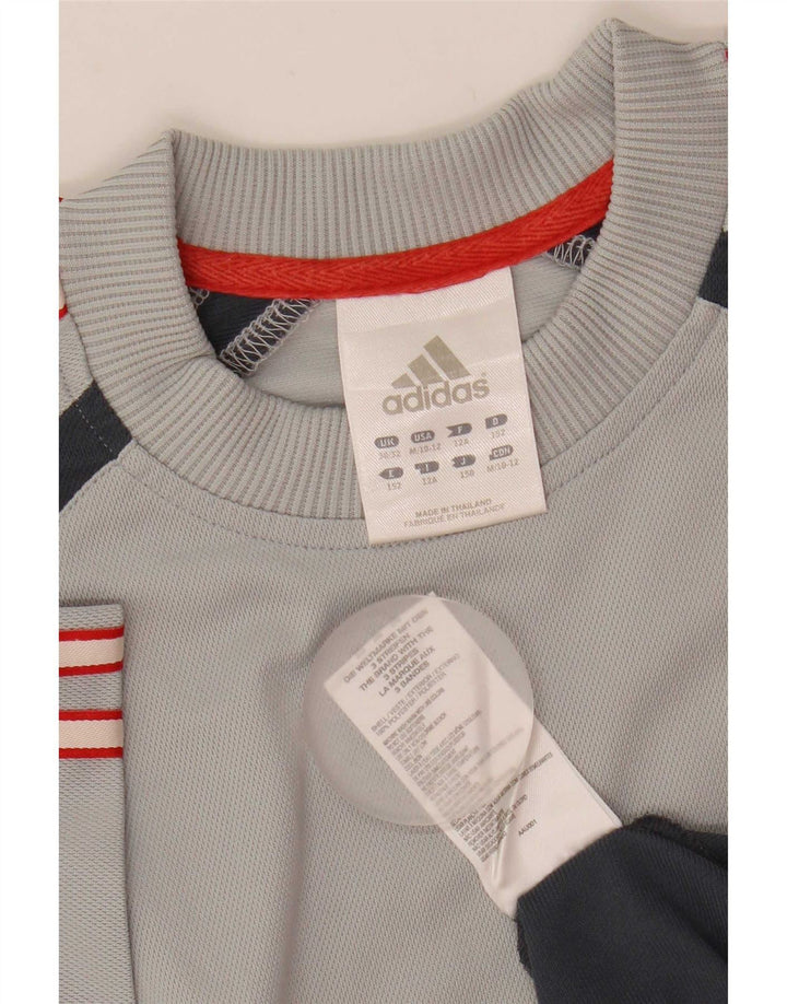 Adidas Camiseta para niño Top 11-12 años Gris Colorblock Poliéster