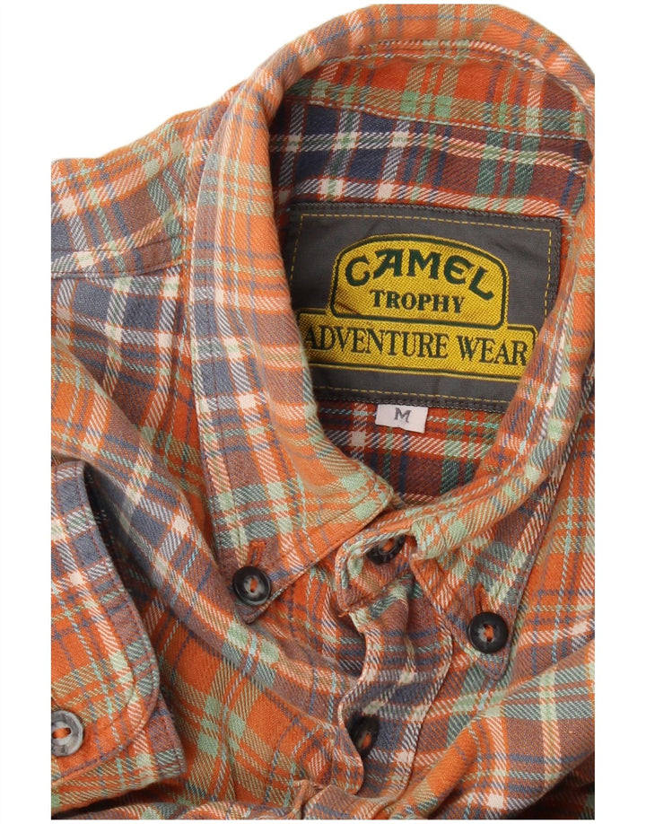 Camisa de franela para hombre Camel Active Cuadros naranja medio