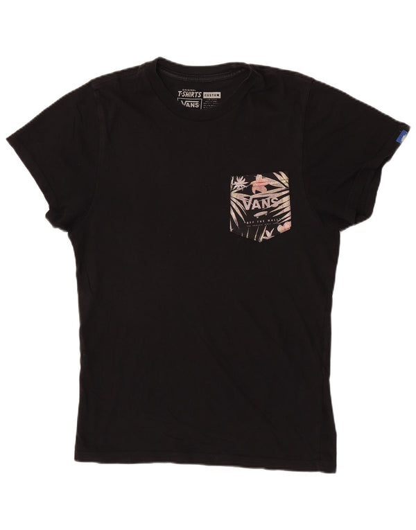 Vans Camiseta gráfica para hombre Top pequeño de algodón floral negro