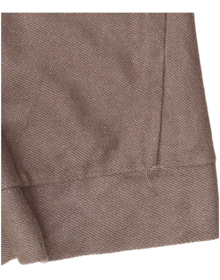 ZARA Suéter tipo jersey de gran tamaño con cuello barco para mujer UK 10 Small Gris