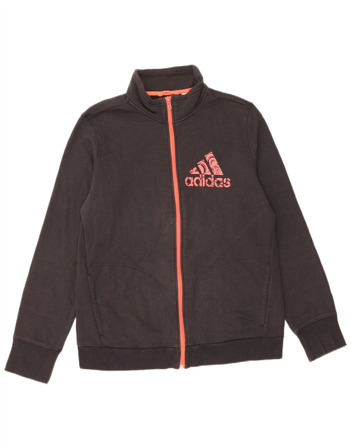 ADIDAS Chaqueta superior de chándal gráfico para mujer Reino Unido 16 Gris grande