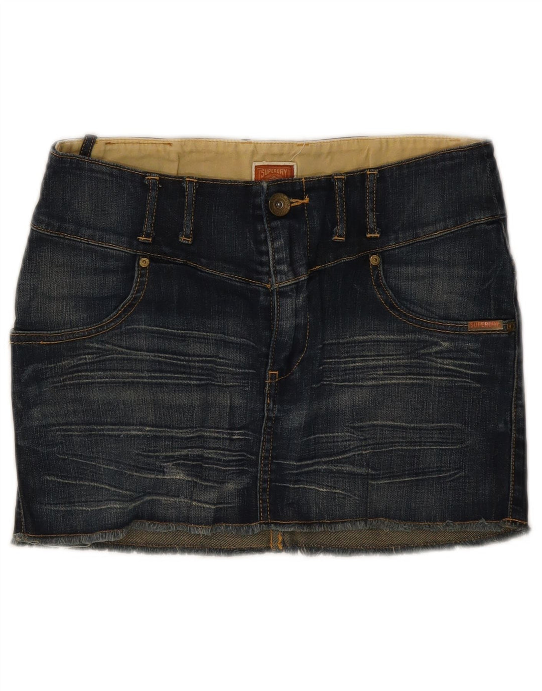 SUPERDRY Minifalda Vaquera Mujer W30 Algodón Azul Medio