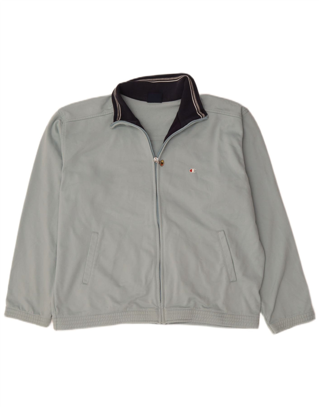 Champion Chaqueta de chándal para hombre, poliéster azul grande