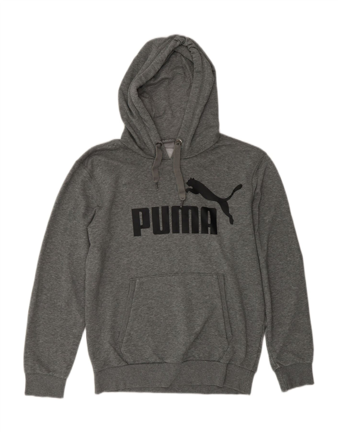 PUMA Jersey con capucha gráfico para hombre pequeño poliéster moteado gris